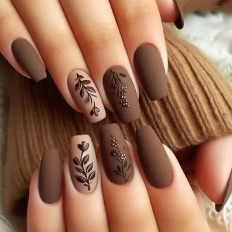 Chocolate Brown nails